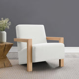 Fitzroy Ivory Boucle Upholstered Accent Arm Chair by Coaster at Eve Furniture