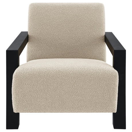 Fitzroy Latte Boucle Upholstered Accent Arm Chair by Coaster at Eve Furniture