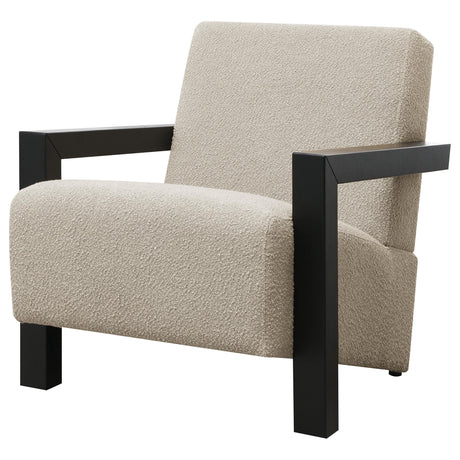 Fitzroy Latte Boucle Upholstered Accent Arm Chair by Coaster at Eve Furniture