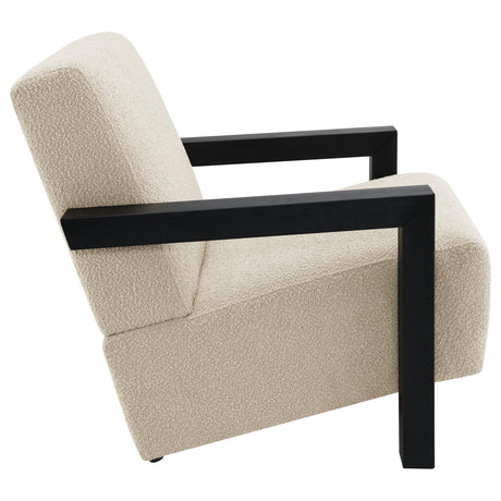 Fitzroy Latte Boucle Upholstered Accent Arm Chair by Coaster at Eve Furniture