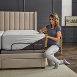 Five Sided+ HyperChill White Full Mattress Protector by Malouf at Eve Furniture