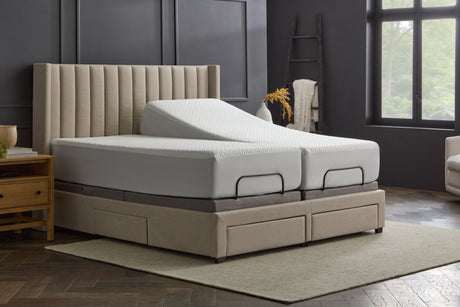 Five Sided+ HyperChill White Full Mattress Protector by Malouf at Eve Furniture