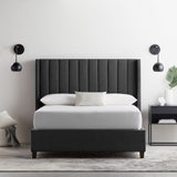 Five Sided White Split King Mattress Protector by Malouf at Eve Furniture