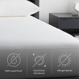 Five Sided White Split King Mattress Protector by Malouf at Eve Furniture