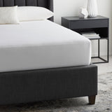 Five Sided White Split King Mattress Protector by Malouf at Eve Furniture