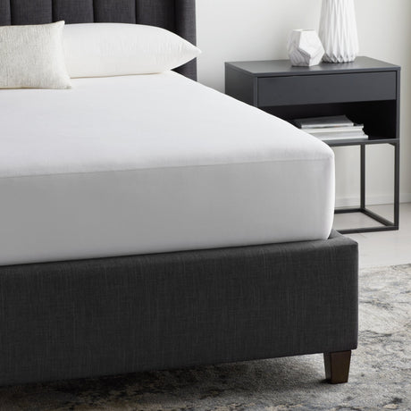 Five Sided White Split King Mattress Protector by Malouf at Eve Furniture