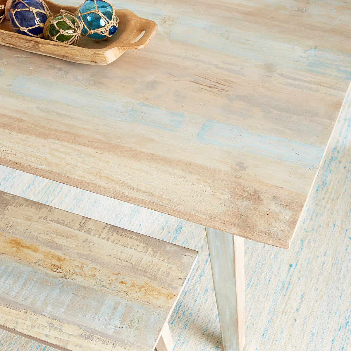 Ibizia 66" Dining Table in Vintage Teal Reclaimed Wood by Home Trends & Design at Eve Furniture
