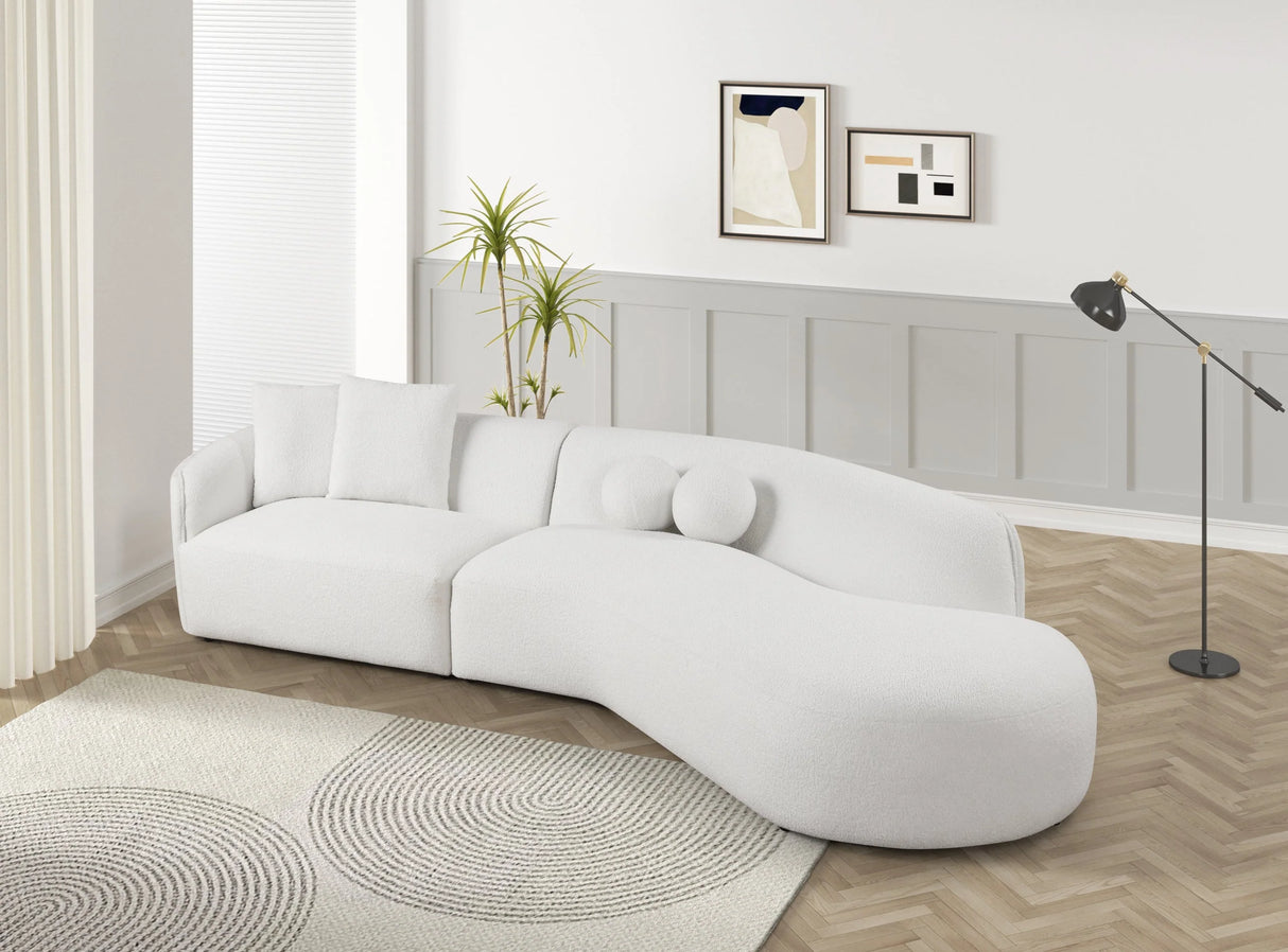 Mia Beige Fabric Sectional by Happy Homes at Eve Furniture