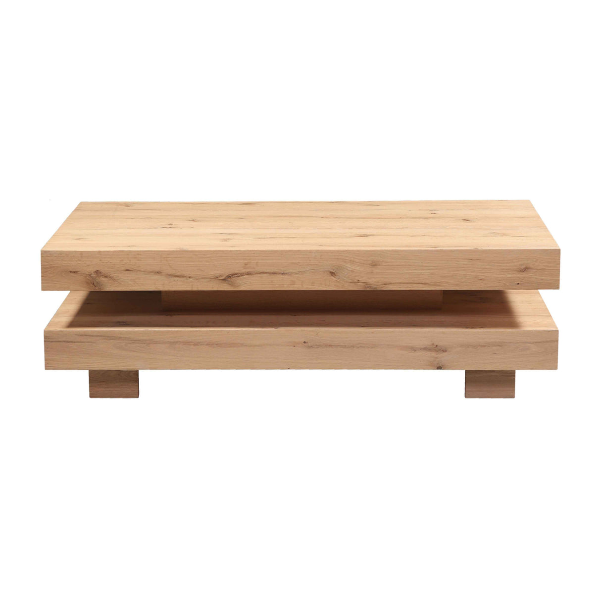 Flagstaff 55" Coffee Table in Natural Distressed Oak by Home Trends & Design at Eve Furniture