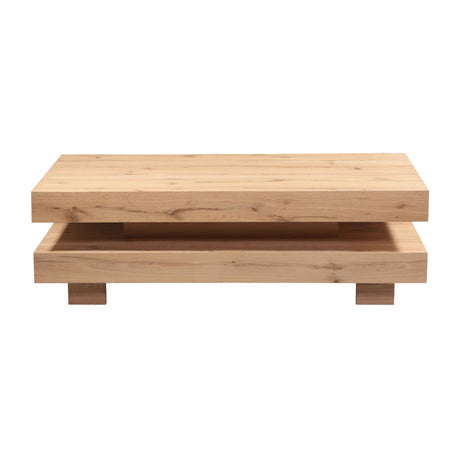 Flagstaff 55" Coffee Table in Natural Distressed Oak by Home Trends & Design at Eve Furniture
