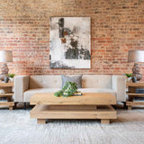Flagstaff 55" Coffee Table in Natural Distressed Oak by Home Trends & Design at Eve Furniture