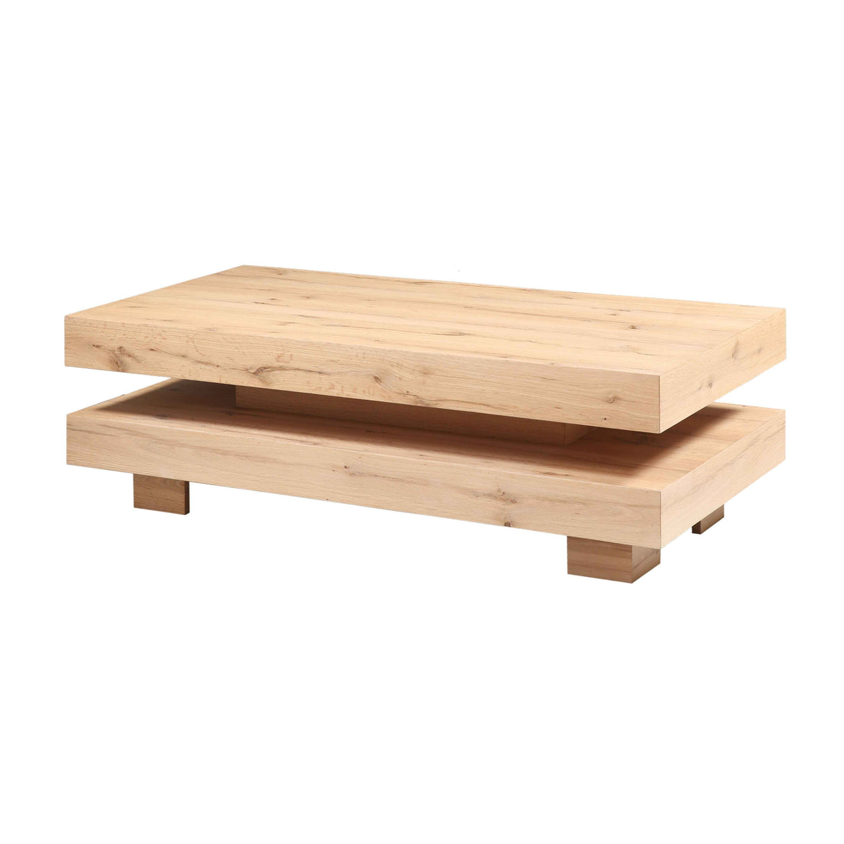 Flagstaff 55" Coffee Table in Natural Distressed Oak by Home Trends & Design at Eve Furniture