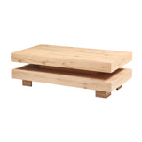 Flagstaff 55" Coffee Table in Natural Distressed Oak by Home Trends & Design at Eve Furniture