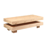 Flagstaff 55" Coffee Table in Natural Distressed Oak by Home Trends & Design at Eve Furniture