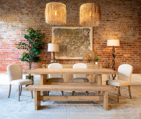 Flagstaff 74" Bench in Natural Distressed Oak by Home Trends & Design at Eve Furniture