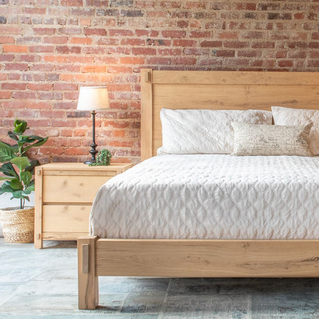 Flagstaff Queen Bed in Distressed Oak by Home Trends & Design at Eve Furniture