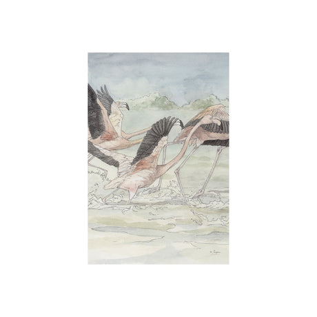 Flamingo I by Mercana Studio a Hand Embellished Textured Canvas by Mercana at Eve Furniture