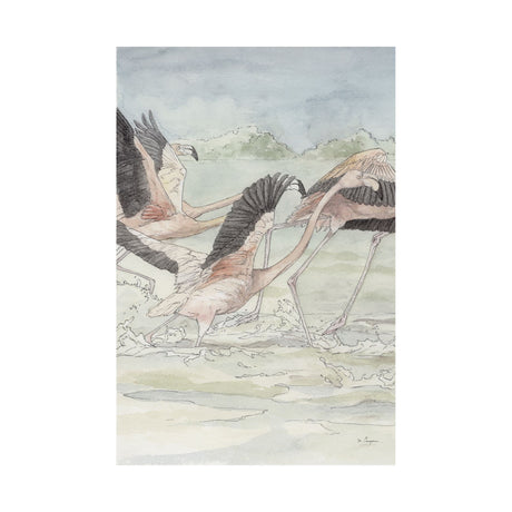 Flamingo I by Mercana Studio a Hand Embellished Textured Canvas by Mercana at Eve Furniture