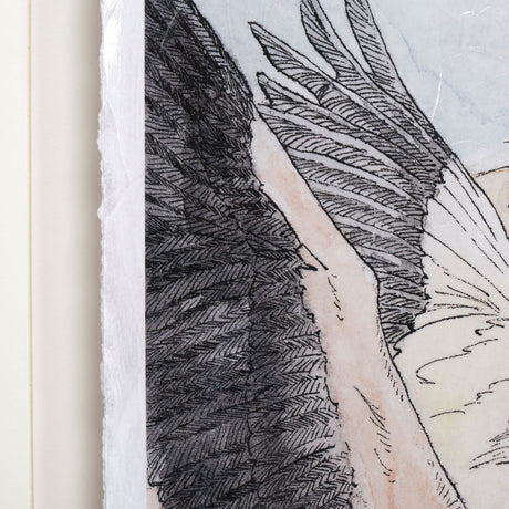 Flamingo I by Mercana Studio a Hand Embellished Textured Framed Art Print Matted under Glass by Mercana at Eve Furniture