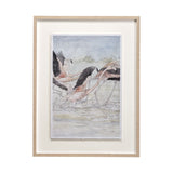 Flamingo I by Mercana Studio a Hand Embellished Textured Framed Art Print Matted under Glass by Mercana at Eve Furniture