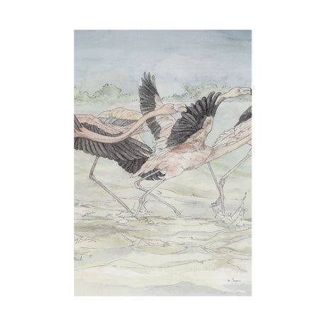 Flamingo II by Mercana Studio a Hand Embellished Textured Canvas by Mercana at Eve Furniture