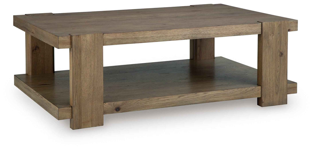 Flangren Light Brown Coffee Table by Ashley at Eve Furniture