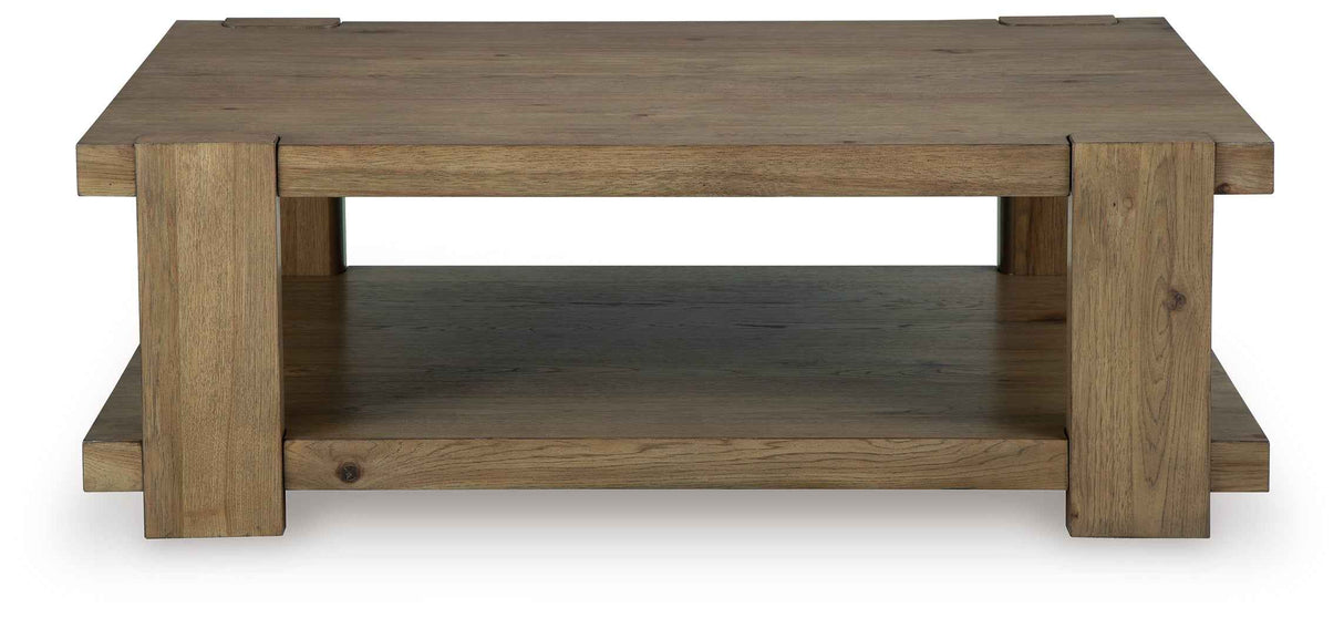 Flangren Light Brown Coffee Table by Ashley at Eve Furniture
