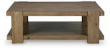 Flangren Light Brown Coffee Table by Ashley at Eve Furniture