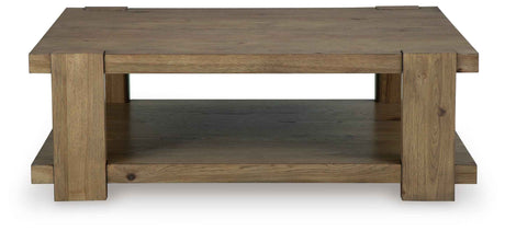 Flangren Light Brown Coffee Table by Ashley at Eve Furniture
