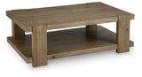 Flangren Light Brown Coffee Table by Ashley at Eve Furniture