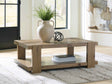Flangren Light Brown Coffee Table by Ashley at Eve Furniture