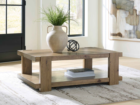 Flangren Light Brown Coffee Table by Ashley at Eve Furniture