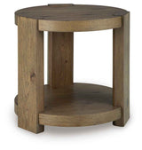 Flangren Light Brown End Table by Ashley at Eve Furniture