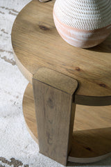 Flangren Light Brown End Table by Ashley at Eve Furniture