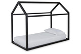 (Special) Flannibrook Black Twin House Bed Frame by Ashley at Eve Furniture