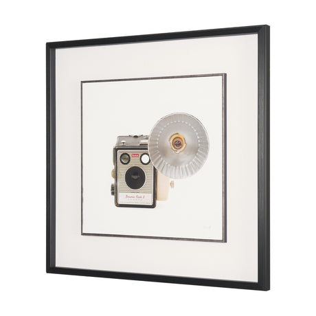 Flash Bulb Camera by Deborah Revell Hand Embelished Framed Art Print Matted under Glass by Mercana at Eve Furniture