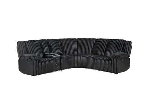 Flash Cord Fabric Power Reclining Sectional by Happy Homes at Eve Furniture