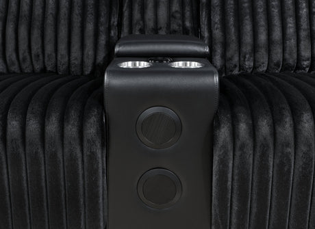 Flash Cord Fabric Power Reclining Sectional by Happy Homes at Eve Furniture