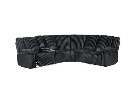 Flash Cord Fabric Power Reclining Sectional by Happy Homes at Eve Furniture