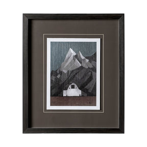 Flatten Barn I by Mercana Studio a Hand Embellished Textured Framed Art Print Matted under Glass by Mercana at Eve Furniture