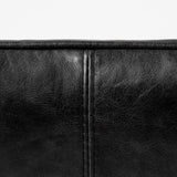 Flavelle II Black Leather Cushion Seat and Solid Iron Base Accent Chair by Mercana at Eve Furniture
