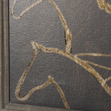 Flaxen Chestnut by Mercana Studio Hand-Embellished Textured Framed Canvas Artwork by Mercana at Eve Furniture