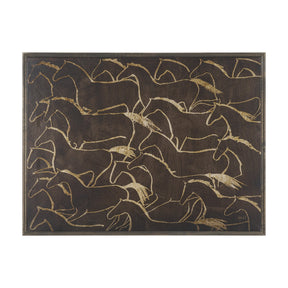 Flaxen Chestnut by Mercana Studio Hand-Embellished Textured Framed Canvas Artwork by Mercana at Eve Furniture