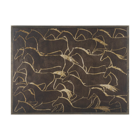 Flaxen Chestnut by Mercana Studio Hand-Embellished Textured Framed Canvas Artwork by Mercana at Eve Furniture
