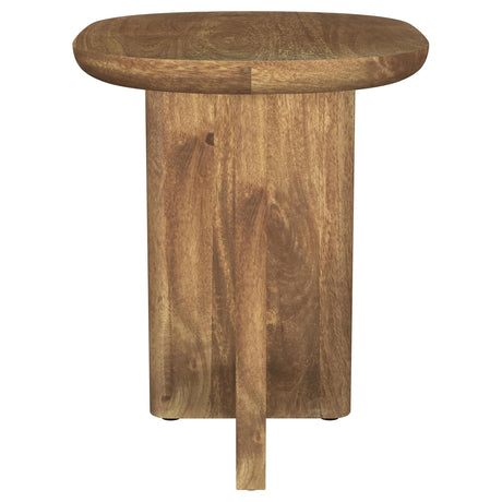 Fletcher Brown Round Solid Mango Wood Accent Side Table by Coaster at Eve Furniture