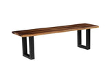 Fletcher Brown/Black Bench by Crestview at Eve Furniture