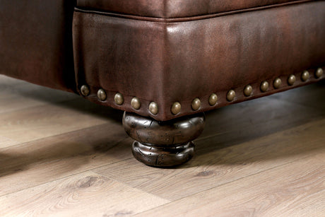 Fletcher Brown/Tan Chair by Furniture of America at Eve Furniture