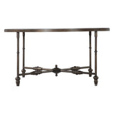 Fleur 40" Coffee Table with Floral Horn Inlay and Iron by Home Trends & Design at Eve Furniture