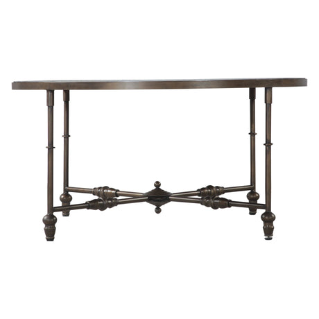 Fleur 40" Coffee Table with Floral Horn Inlay and Iron by Home Trends & Design at Eve Furniture