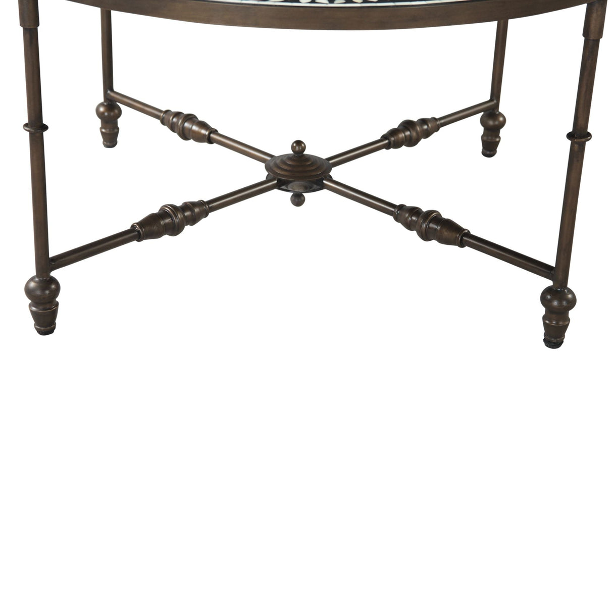 Fleur 40" Coffee Table with Floral Horn Inlay and Iron by Home Trends & Design at Eve Furniture